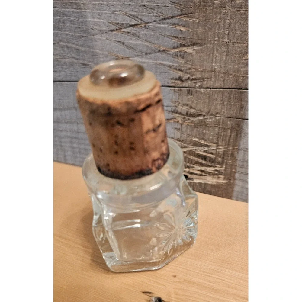 Vintage Glass Apothecary Bottle Cork Stopper Decorative Display‎